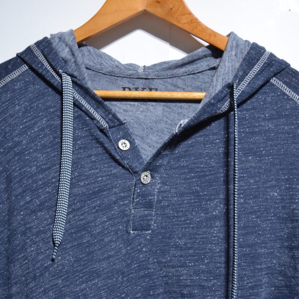 BKE Men's NWT Lightweight Hooded Shirt Size Large Blue - Picture 4 of 8